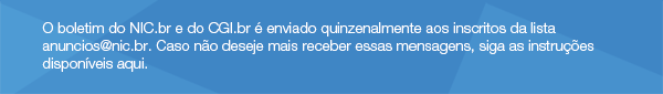 rodapé - Para cancelar o recebimento
                          deste boletim, acesse: